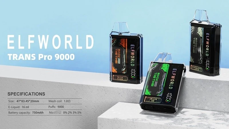 ELFWORLD TRANS PRO 9000 PUFFS VAPES