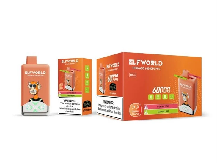 E40-【Gummy-Bear+Lemon-Lime】ELFWORLD TORNADO 60000 E40-【Gummy-Bear+Lemon-Lime】ELFWORLD TORNADO 60000