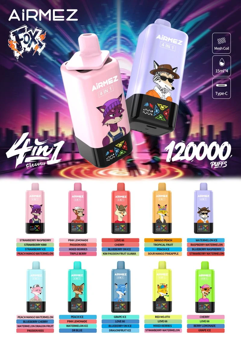 Airmez fox 120000 taste list