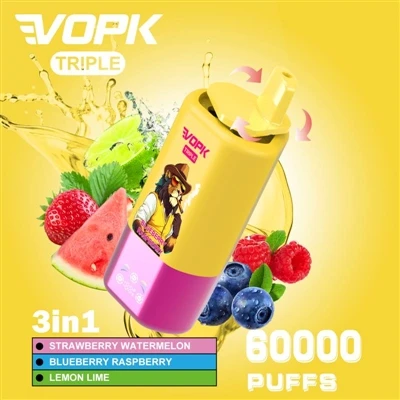 VOPK TRIPLE 60000パフ最高の3つのフレーバーベイプエクスペリエンス