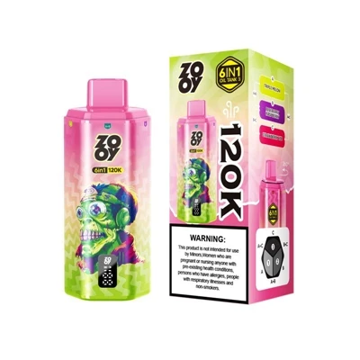 ZOOY 120K 6 IN 1 — 究極の口から肺への体験を実現する大容量の使い捨て電子タバコ-。-