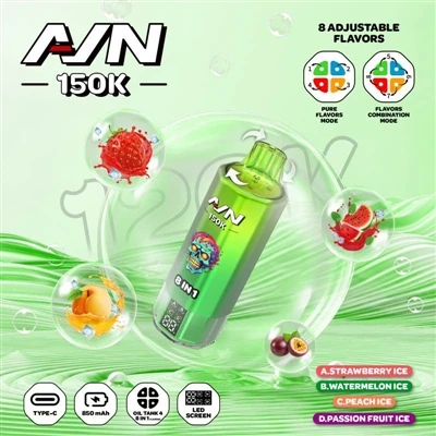 AIM AVN 150K PUFFS – 新世代の耐久性のある使い捨て電子タバコ |- 60mLの大容量|150,000 パフの超長いバッテリー寿命 |{...