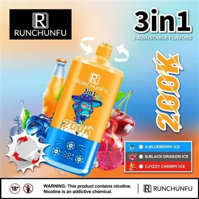 Runchunfu 200K Puffs: 使い捨て電子タバコの構造とユーザー エクスペリエンスに関する新たな探求。-
