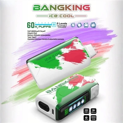 BANGKING ICE King COOL 60000: 使い捨て電子タバコのハイエンド進化版。-