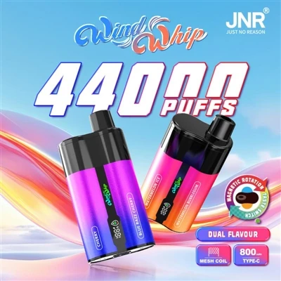 JNR WindWhip 44000: 高容量デュアルフレーバー-使い捨て電子タバコの包括的な分析