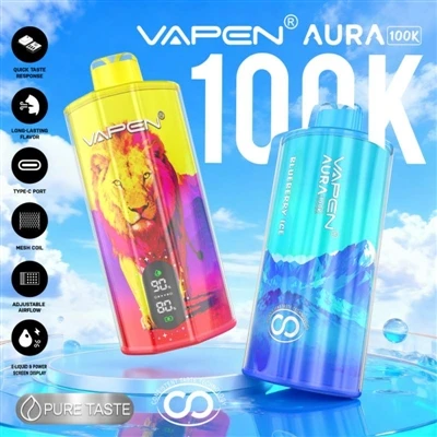 VAPEN AURA 100000: 使い捨て電子タバコが「本当に長持ちする」デバイスの時代に突入-
