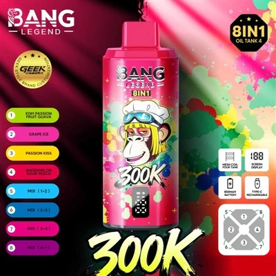 Bang Legend 300000: 新しい電子タバコ体験のロックを解除して、300,000 パフの純粋な至福をお楽しみください!