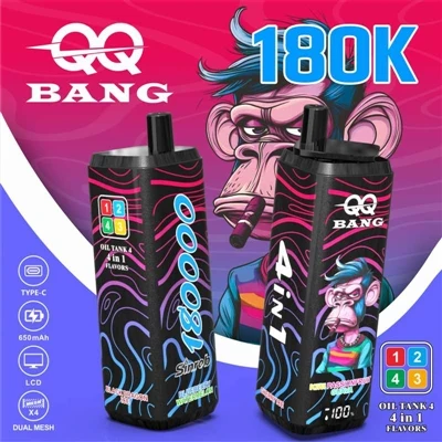 QQ BANG 180K – マルチフレーバー使い捨て電子タバコの新しいトレンドセッター-