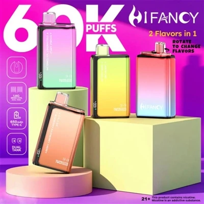 HIFANCY TWIN MAX 60K — 2 つのフレーバーと無限の楽しみをお楽しみください