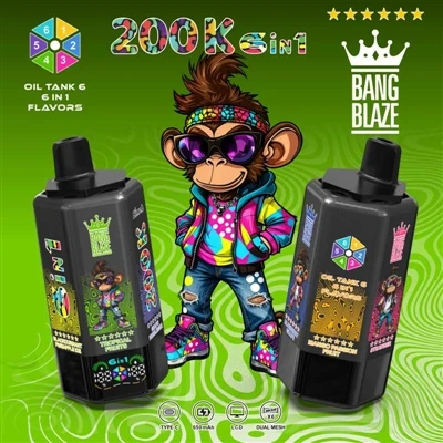 BANG BLAZE 200000 6in1: 6 つのフレーバーを 1 つで、本当に長く遊べる