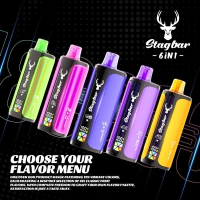 Stag Bar 6in1 180K: 「耐久性」と「汎用性」を兼ね備えた使い捨て電子タバコ-